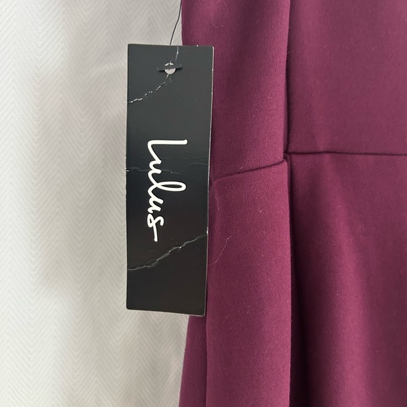 Lulus Have You Heard Plum Purple Surplice Midi Body Con Dress Size Small - Picture 10 of 12